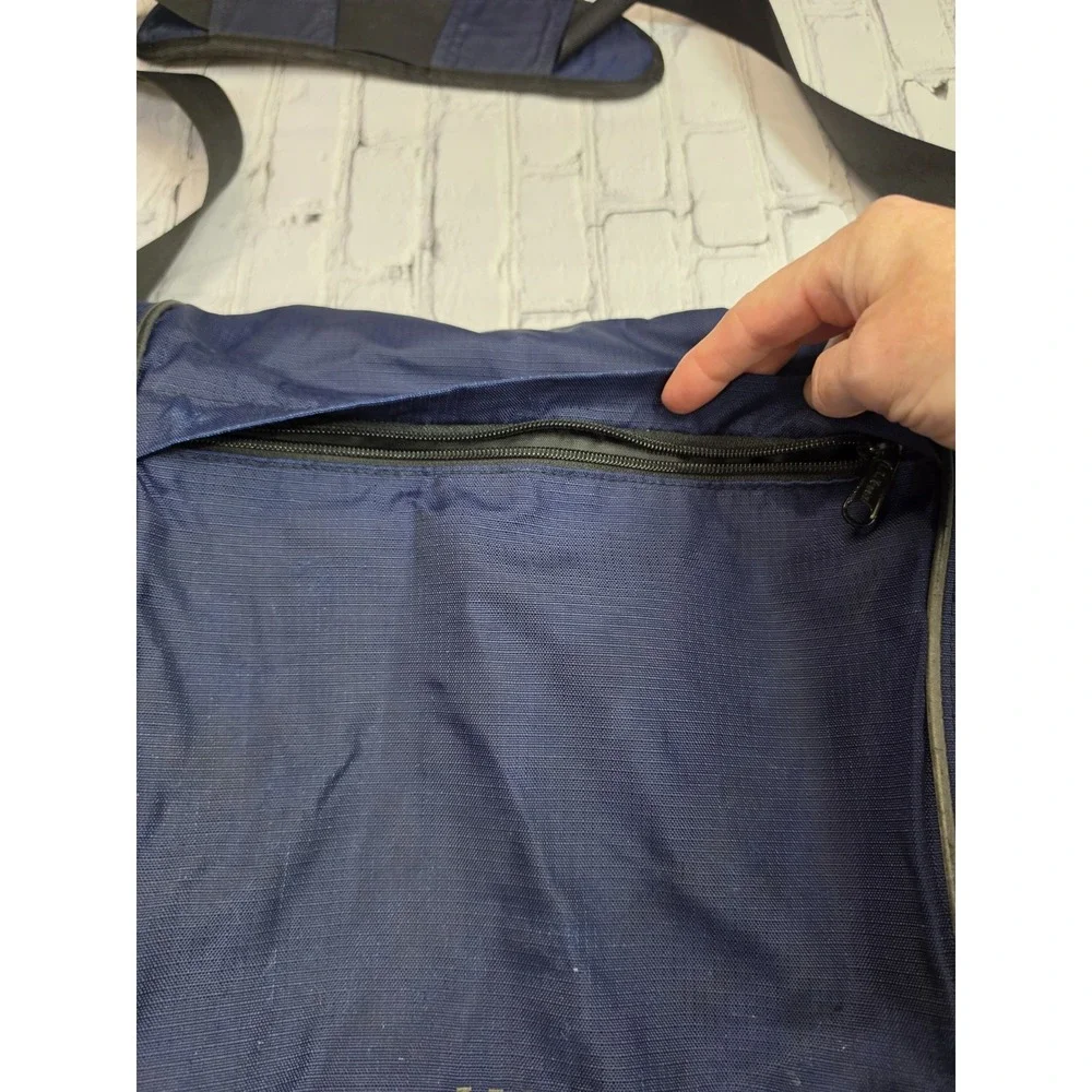 L.L. Bean Messenger Bag Blue Black 18